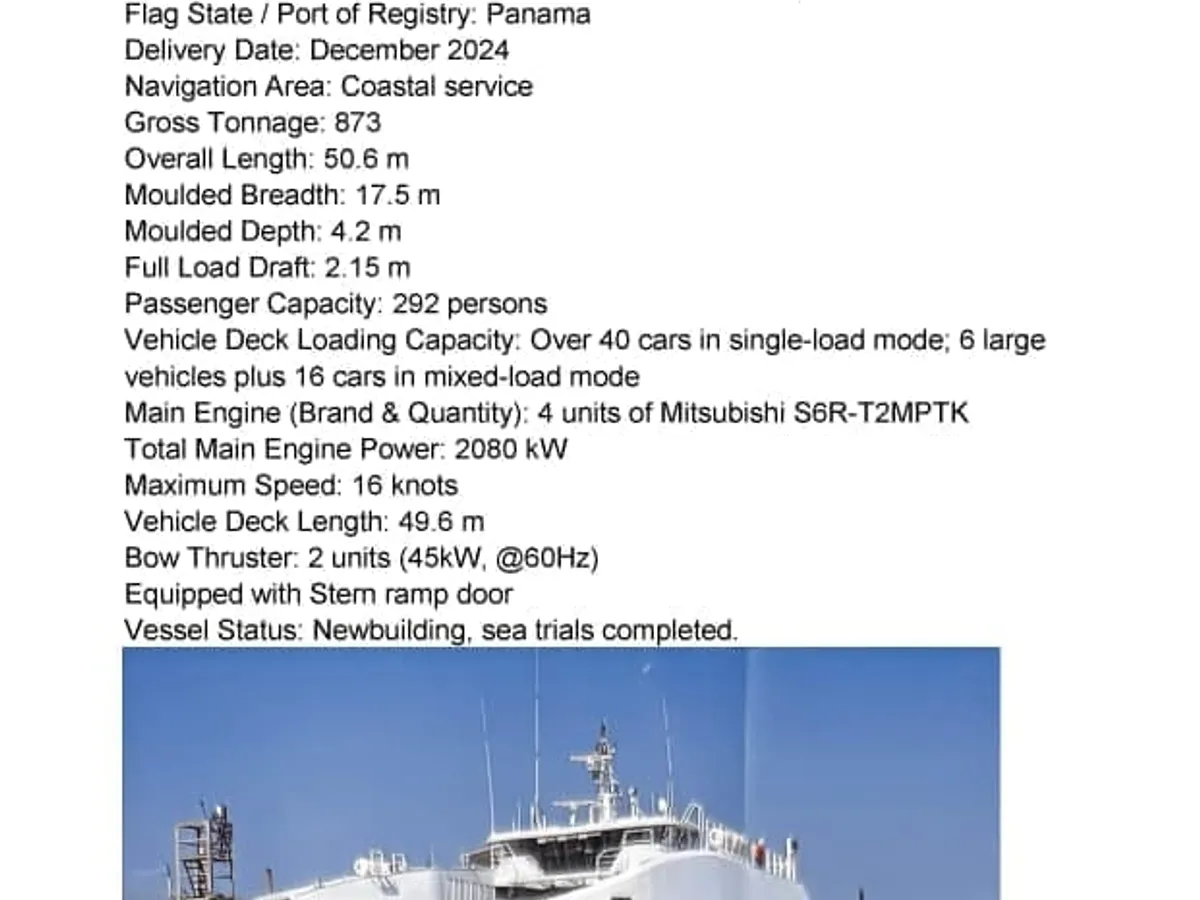 Kapal Ro-Ro untuk dijual